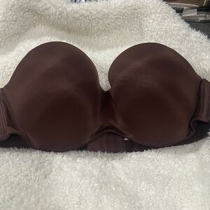 Victoria's Secret Body by Victoria Strapless Smooth Bra in Deep Brown